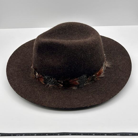 One Fresh Hat Feather Boho 100% Wool Felt One Size Penny Lane Bohemian Festival - Picture 4 of 7